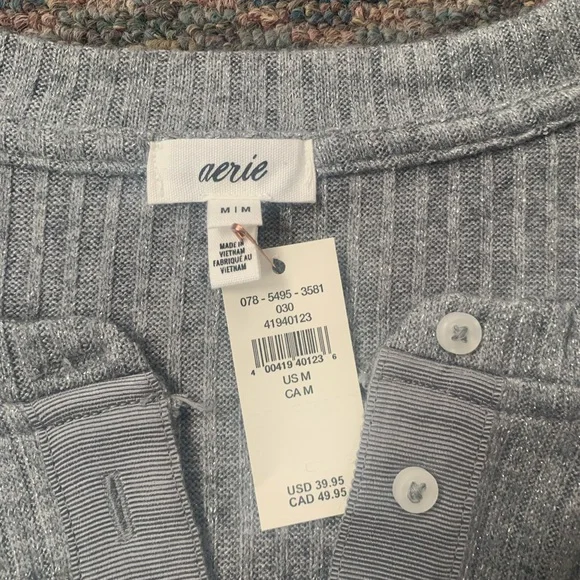 SOLD Aerie Sparkle Cardigan Tee - Picture 8 of 11